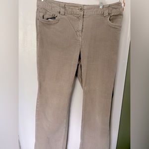 Reitmans petite corduroy straight leg beige pants